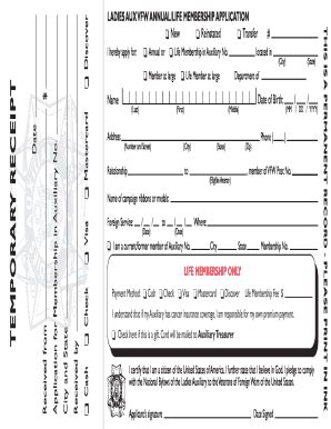 Vfw Auxiliary Membership Application Pdf - Fill and Sign Printable Template Online