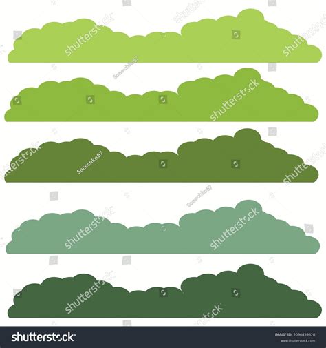 Bush Art Vector Green Background Vector Stock Vector (Royalty Free ...