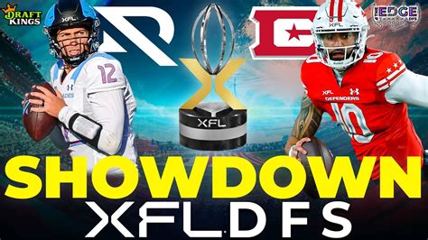 DFS XFL CHAMPIONSHIP SHOWDOWN Renegades Vs Defenders YouTube