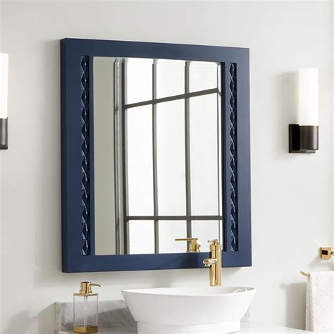 2025 Popular Blue Framed Wall Mirrors