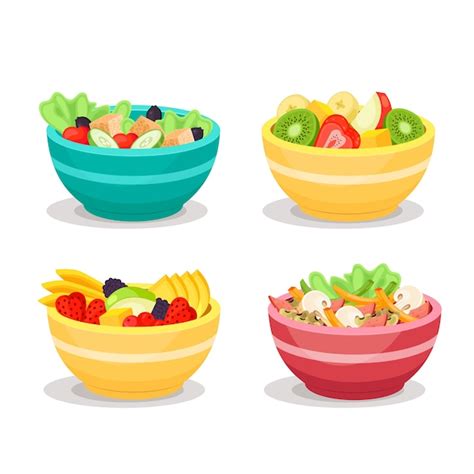 salad bowls - Clip Art Library