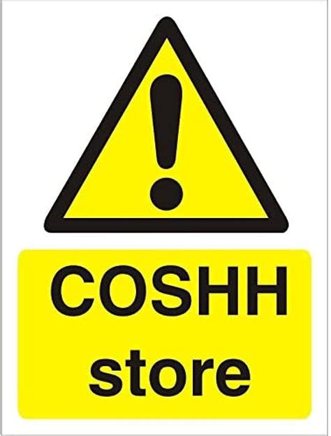 Amazon Seco COSHH Store Sign 150mm X 200mm 1mm Semi Rigid