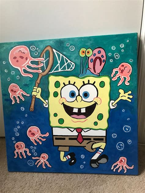 Spongebob Squarepants Painting - Etsy