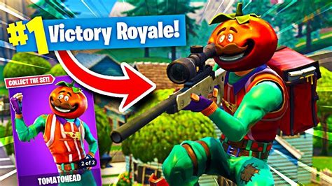 New Tomato Head Skin Gameplay Fortnite Battle Royale With Team Alboe Youtube