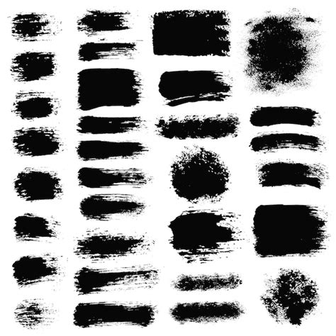 Premium Vector Brush Strokes Set Paintbrush Boxes For Text Grunge