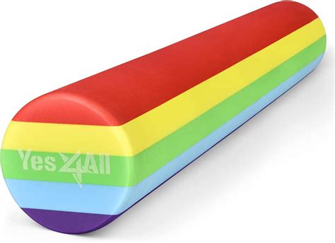 Yes4all 36inch Exercise Foam Roller Eva Rainbow Smooth