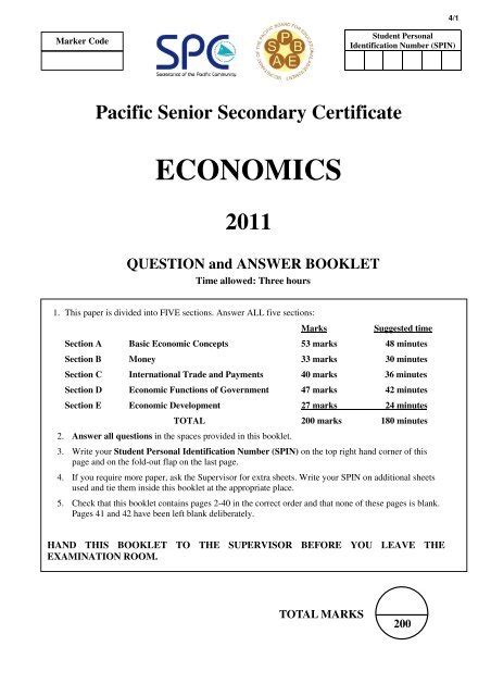 Economics Exam Paper Pdf