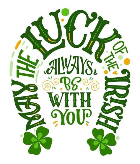 May The Luck Of The Irish Always Be With You Hand Drawn St Patrick S