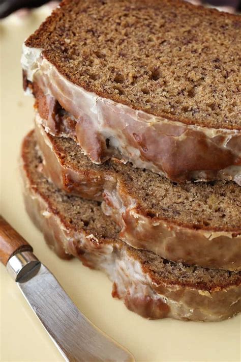 Rum Glazed Banana Bread Boozy Banana Bread Recipe Mantitlement