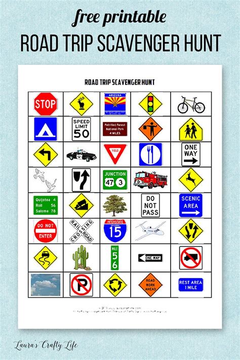 Printable Car Games For Road Trips