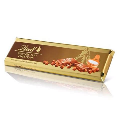 Chocolate Ao Leite Lindt Swiss Premium Gold Bar Hazelnut 300g