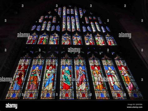 Stained Glass Window In St Mary S Church Church Lane Nantwich Cheshire England Uk Cw5 5rq