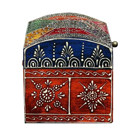 Indian Handicraft Antique Wooden Embossed Jewelry Box Cum Home Decor ...