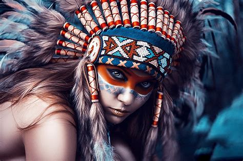 Hd Wallpaper Female Native American Indian Illustration Woman