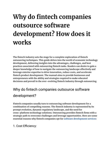 Ppt Why Do Fintech Companies Outsource Software Development Powerpoint Presentation Id13105163