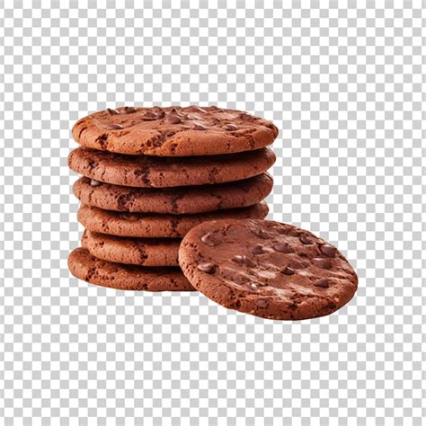 Galletas De Chocolate Con Trozos De Chocolate Sobre Un Fondo