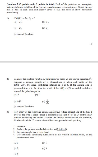 Solved Question 2 3 Points Each 9 Points In Total Each Of