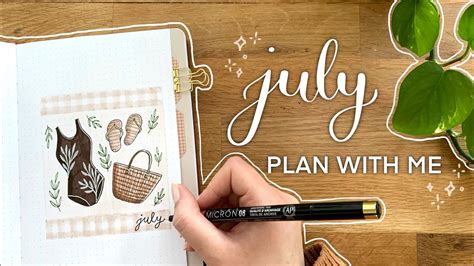 Plan With Me 2022 July Bullet Journal Setup Neutral Beach Bujo