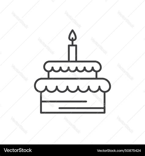 Birthday cake icon set cake candle cherry symbol Vector Image