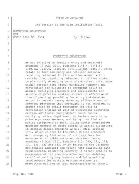 Fillable Online An Act Relating To Forcible Entry And Detainer Fax