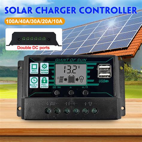 10a 20a 30a40a 100a Lcd Solar Controller Mppt Solar Charge Controller 12v 24v Solar Panel