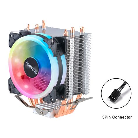 Cpu Cooler Am4 4pin 90mm RGB Cooling Cpu Fan IWONGOU Air Cooler X99 4