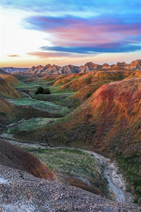 Badlands Vertical Sunrise Photograph by Dan Sproul | Pixels