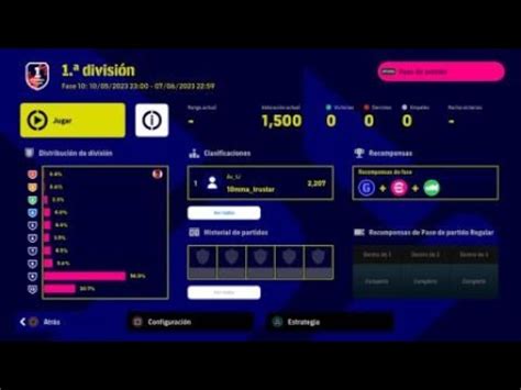 eFootball 2023 Subiendo a primera división YouTube