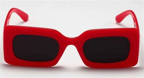 Vintage Rare Red Square Frame Tinted Lense Glasses Y2k Style Grailed