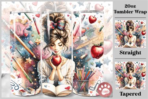 Teacher Tumbler Wrap Png Graphic By Luna Art Design · Creative Fabrica