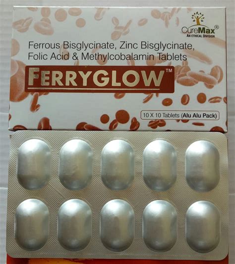 Ferrous Bisglycinate Mg Zinc Bis Glycinate Mg Folic Acid Mg