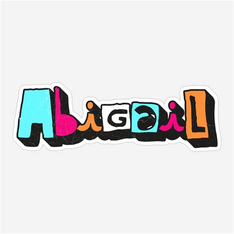 Abigail Sticker Personalized Blue Floral Name For Abigail Artofit