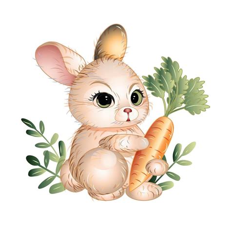 Cute Bunny Rabbit Vector Illustration 42366885 Vector Art At Vecteezy