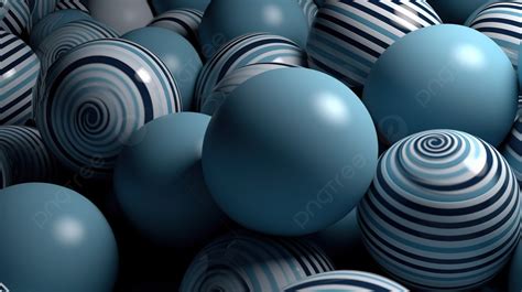 Soft Blue Striped Spheres Background Rendered In D Round Background