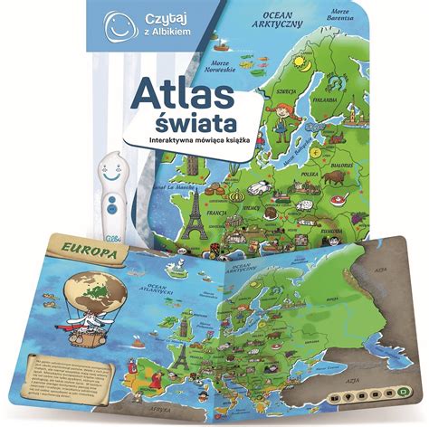 CZYTAJ Z ALBIKIEM ATLAS ŚWIATA INTERAKTYWNA KSIĄŻKA 1800238386 sklep