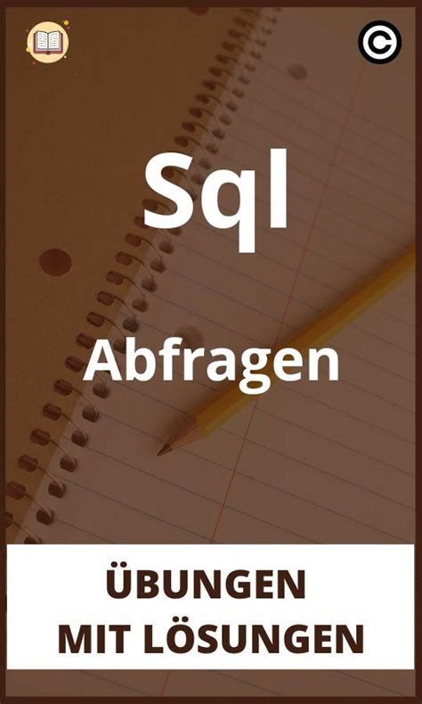 Sql Abfragen Bungen Mit L Sungen Pdf