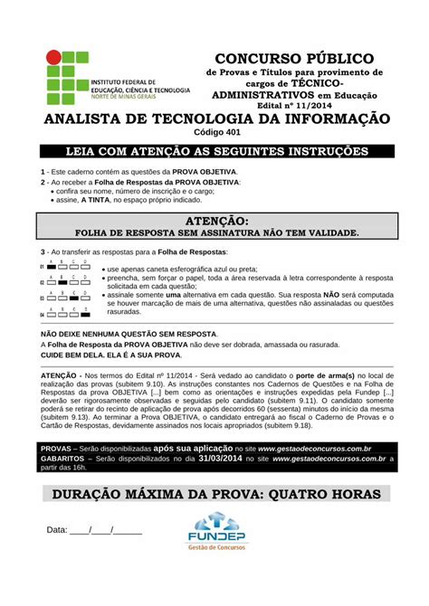 Pdf Cargos De T Cnico Administrativos Em Educa O Edital N