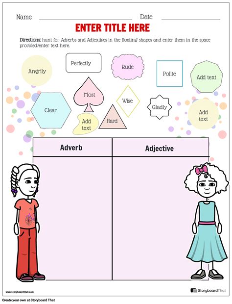 Free Adjectives And Adverbs Worksheets Printable Templates