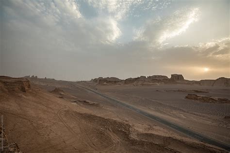 Road Leading Through Iranian Desert At Sunrise By Stocksy Contributor Akela From Alp To Alp