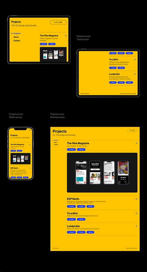 Portfolio Website on Behance