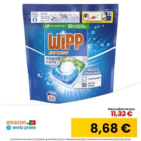 Wipp Express Power Caps Detergente em cápsulas para máquina de