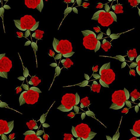 Ramo De Rosas Rojas Sobre Fondo Negro Ve Premium Vector Freepik