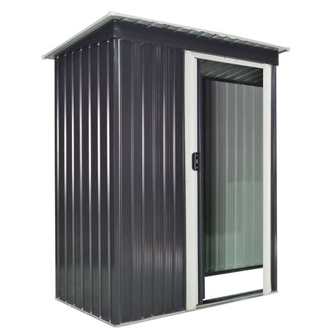 Outsunny Ft X Ft Outdoor Storage Shed Garden Metal Storage Shed With