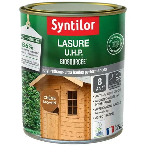 Uhp tinte biosourced nature protect 8 años roble medio satinado 1 l