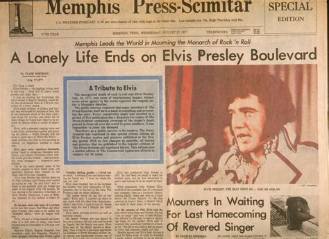 See How The World Reacted To Elvis Presleys Death This Week In 1977