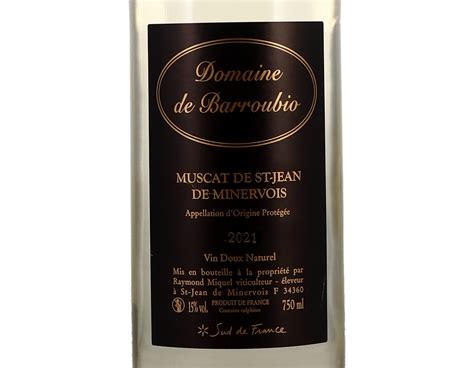 Muscat Saint Jean De Minervois Domaine De Barroubio 2021