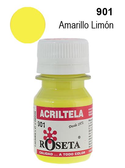 ACRILTELA Plana Amarillo Limon 901 30cc Roseta