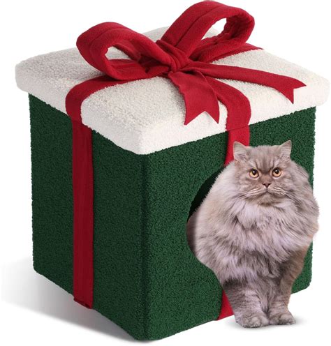 Amazon Chitidr Christmas Cat House Cat Beds For Indoor Cats