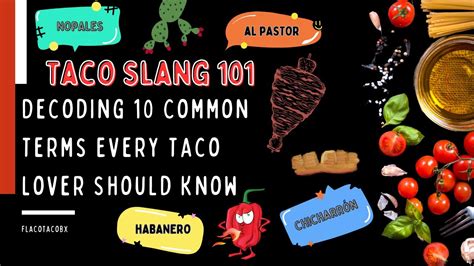 Taco Slang 101 💭 Decoding 10 Common Terms Every Taco Lover Should