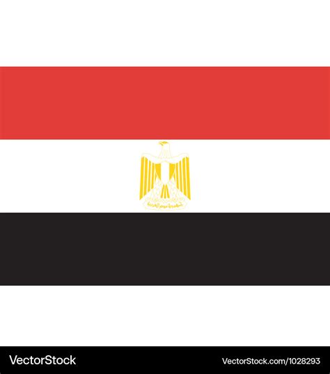 Egyptian Flag Royalty Free Vector Image Vectorstock